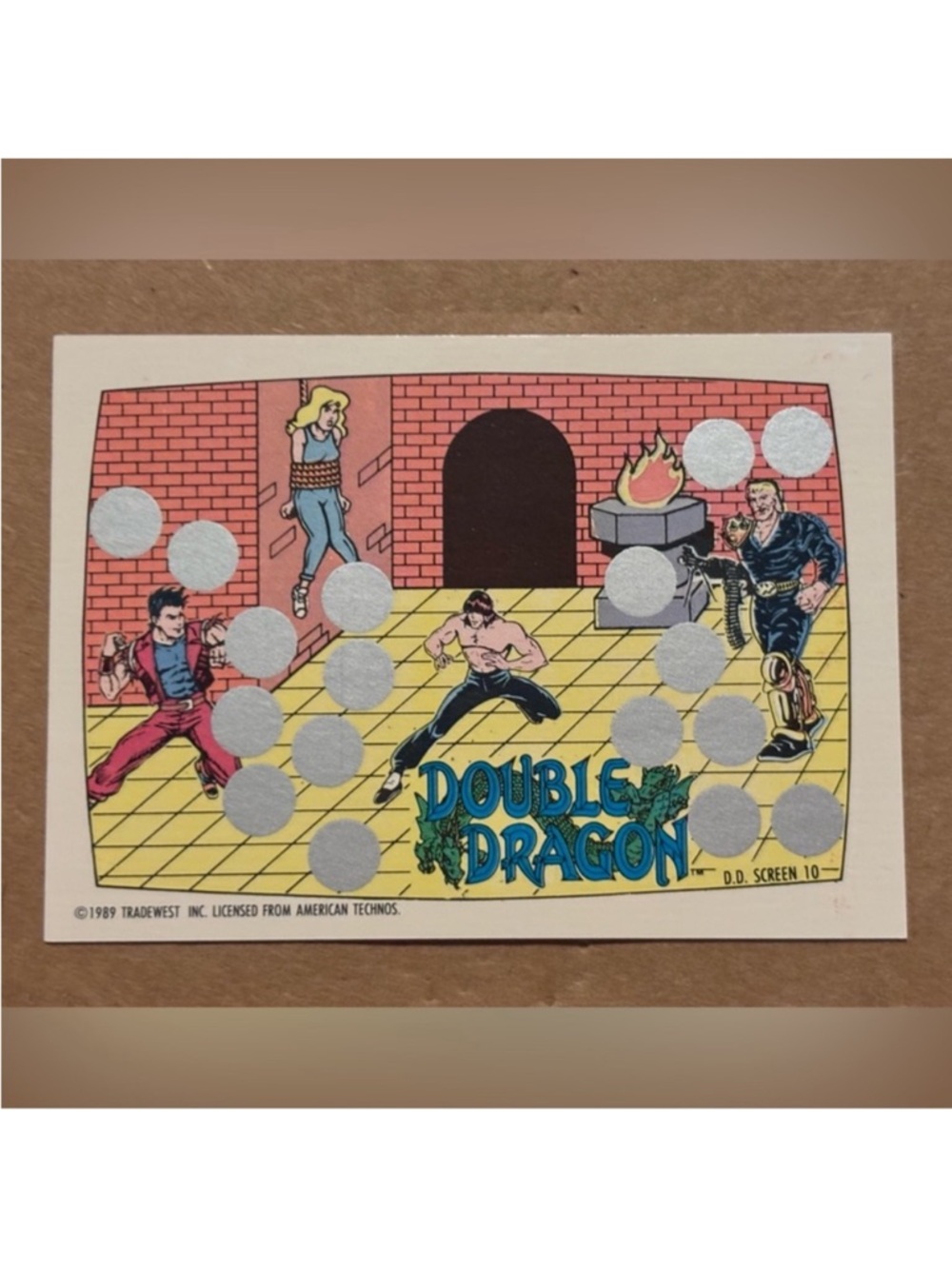 NES Nintendo 1989 Double Dragon Topps Video Unscratched Game Card